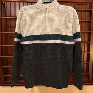 Cat & Jack Kids Zip-Up Sweater in Gray, Green, and Charcoal